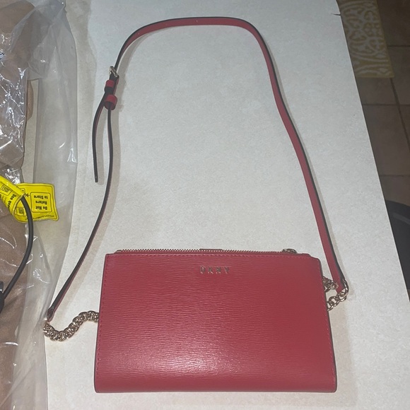 Dkny Handbags - Dkny bryant park wallet crossbody see photos nwot never used - color red